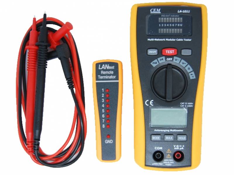 Vente appareil de mesure - Multimètre avec fonction de test de câblage de lignes Télécom - TEC 90-1011