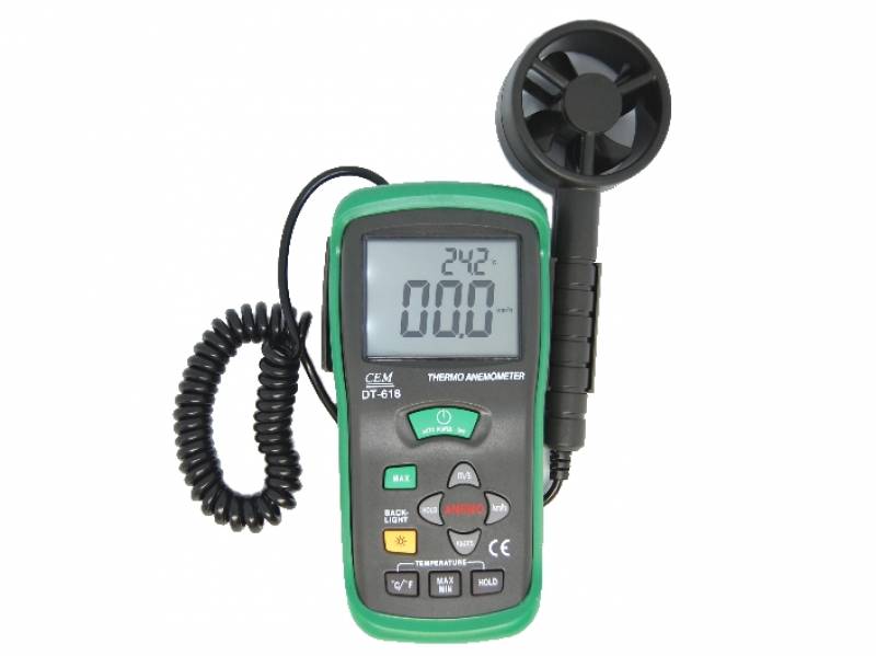 Vente instrument de mesure - Vente thermo anémomètre digital à hélice - DT 618